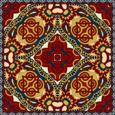 Traditional ornamental floral paisley bandanna N560