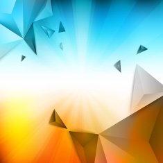 Vector summer pattern of geometric shapes N3
