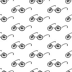Sketch round glasses in vintage style