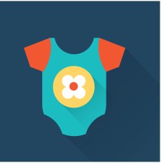 Baby onesie vector flat style N2