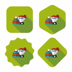 SALE Shopaholic flat icon with long shadow eps10 N69