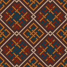 Celtic Plexus Design Pattern Knitted Wool Seamless Background