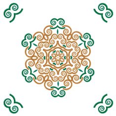 lace imag retro helix green with yellow