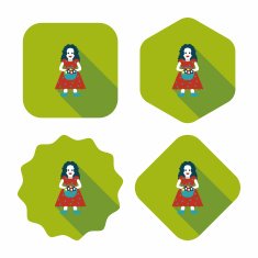 wedding bride flat icon with long shadow eps10 N44