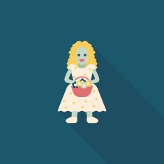 wedding bride flat icon with long shadow eps10 N51