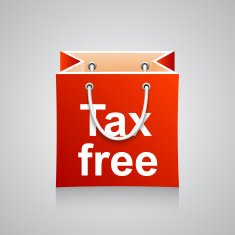 Bag tax free Vector