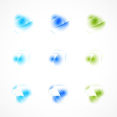 set of abstract color transparency smooth icon for design
