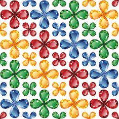 Jewelry flowers seamless texture vector