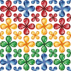 Jewelry flowers seamless texture vector N2