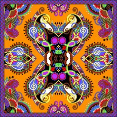 silk neck scarf or kerchief square pattern design N10