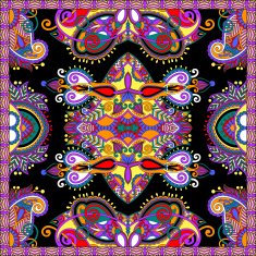 silk neck scarf or kerchief square pattern design N12