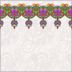 ornamental background with flower ribbon N6