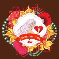 Valentines day card vector N5