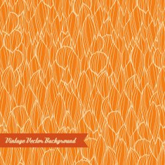 Abstract hand-drawn seamless floral pattern
