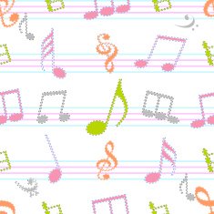 Abstract musical seamless pattern