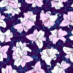 Seamless pattern with lilies N2