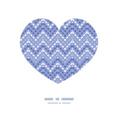 Vector purple drops chevron heart silhouette pattern frame