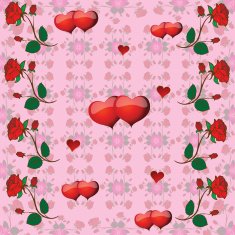 roses and hearts for Valentine's Day N2