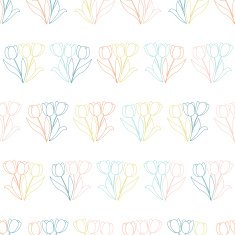Seamless pattern with tulips N2