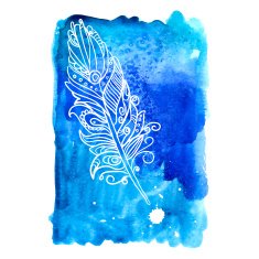 Feather Painted Live Watercolor Paint N2