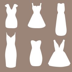 Set of woman little dresses Fashion vector illustration