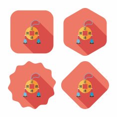 Chinese New Year flat ui background eps10 N14