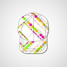 Abstract illustration on peaked cap N5