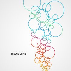 Beautiful colored circles on a light background