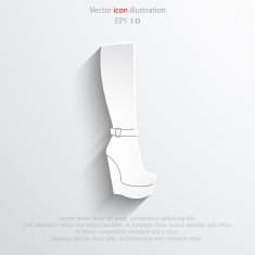 Vector woman boots web icon