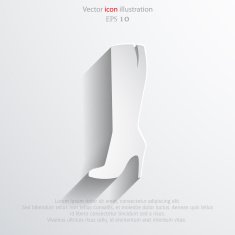 Vector woman boots web icon N2