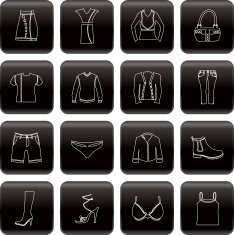 Line Clothing and Dress Icons