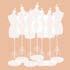 vector vintage tailor's mannequin N5