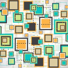 Vector grunge retro square background N2