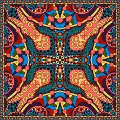 silk neck scarf or kerchief square pattern N2