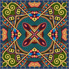 neck scarf or kerchief square pattern design N4