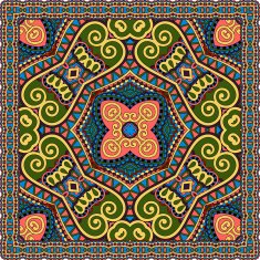 Traditional ornamental floral paisley bandanna N563