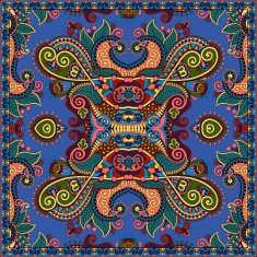 Traditional ornamental floral paisley bandanna N564
