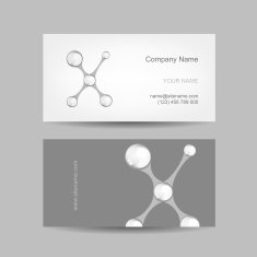 Business card design with letter X