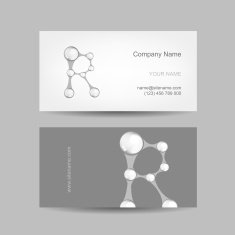 Business card design with letter R
