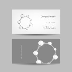 Business card design with letter O