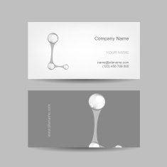 Business card design with letter L