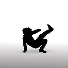 Vector silhouette of a man N34