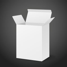 blank carton with soft shadow
