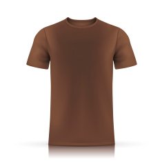 brown T-shirt template