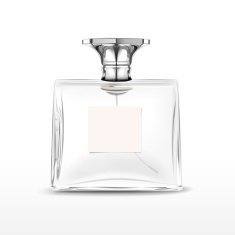 elegant empty perfume bottle with label
