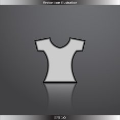 Vector clothes for women web flat icon