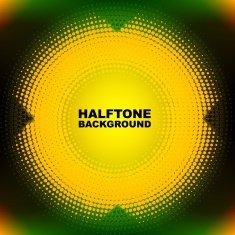 abstract color halftone circle N2