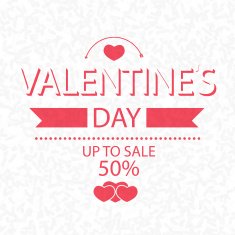 valentines day up to sale 50 on scribble abstract pattern