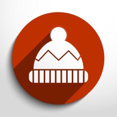 Vector winter cap web flat icon