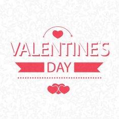 valentines day on scribble abstract pattern white Vector